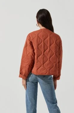 Lightweight Padded Jacket -Astr The Label Shop AT17062 CLAY 1124