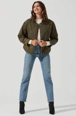 Lightweight Padded Jacket -Astr The Label Shop AT17062 GREEN 1800