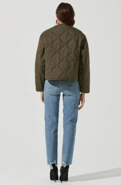 Lightweight Padded Jacket -Astr The Label Shop AT17062 GREEN 1812