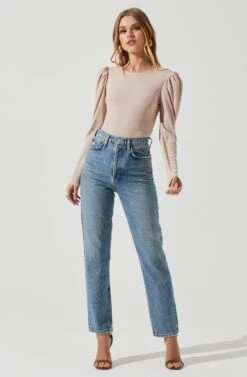 Multi Back Cutout Bodysuit -Astr The Label Shop AT17094 CREAM 0903