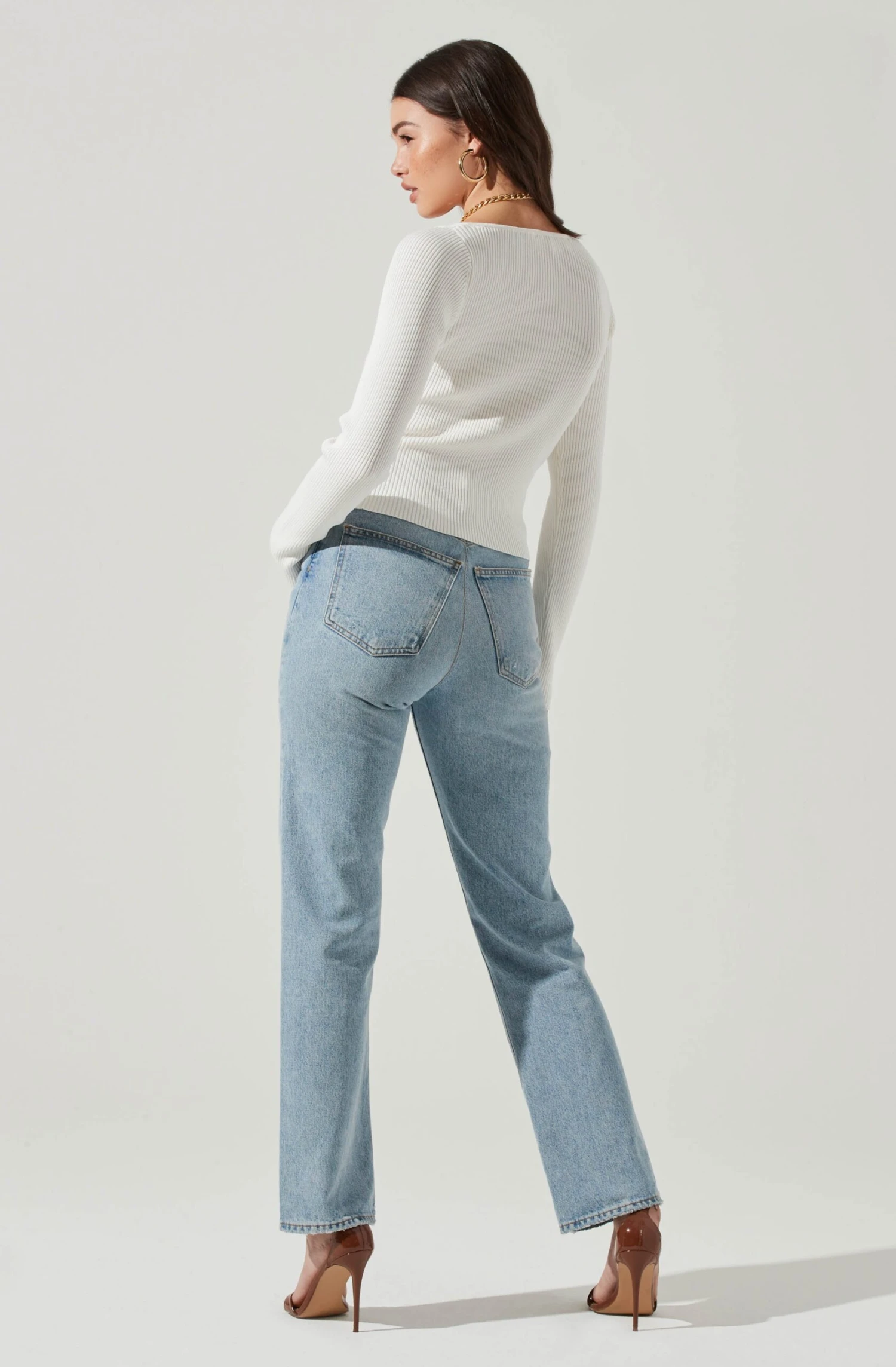 Long Sleeve V Neck Cardigan 12 Long Sleeve V Neck Cardigan - Image 10