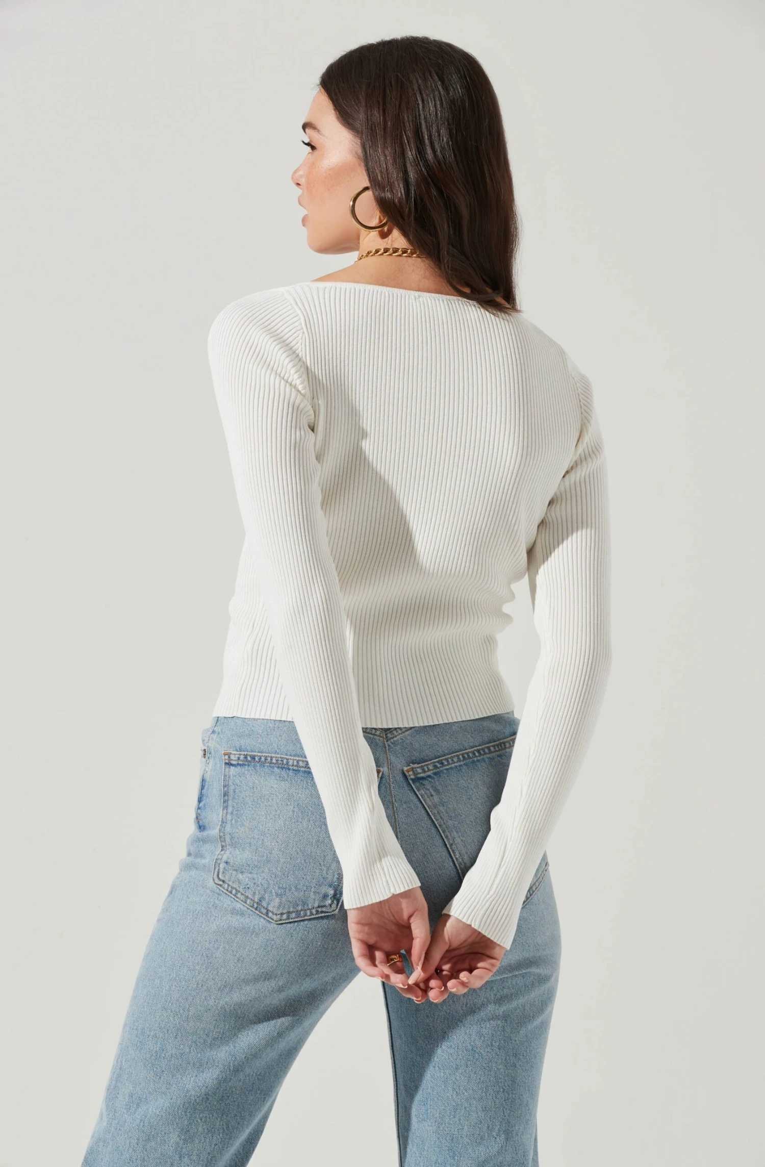 Long Sleeve V Neck Cardigan 13 Long Sleeve V Neck Cardigan - Image 11