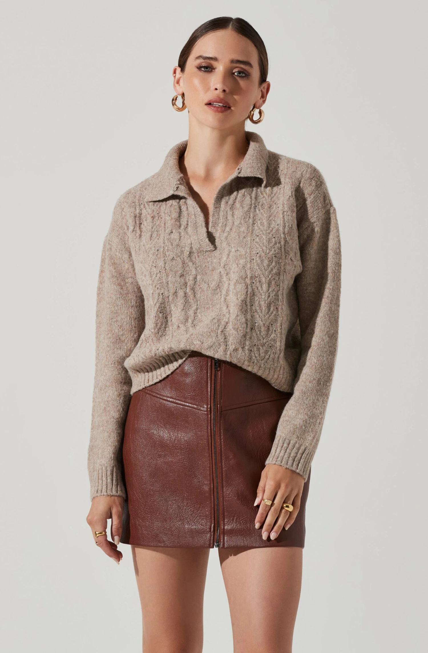 Polo Cable Knit Sweater 3 Polo Cable Knit Sweater