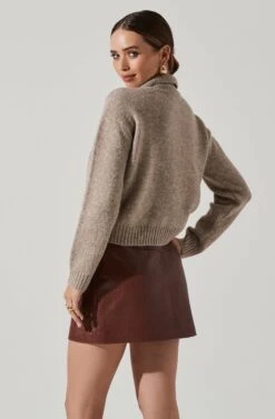 Polo Cable Knit Sweater 9 Polo Cable Knit Sweater -Astr The Label Shop AT17428 TAUPE 3
