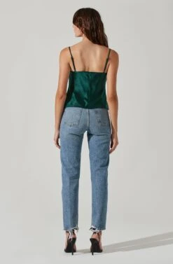 Satin Cowl Neck Cami 20 Satin Cowl Neck Cami -Astr The Label Shop AT17502 GREEN 4