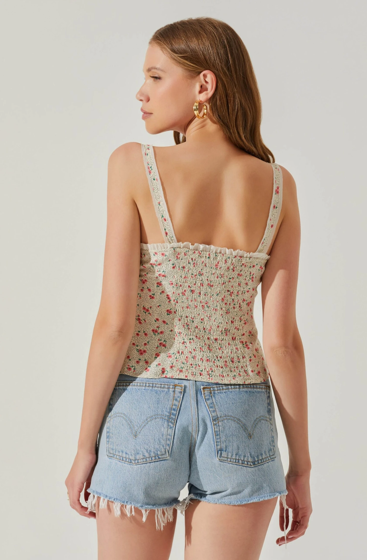 Lace Up Floral Cami Top 8 Lace Up Floral Cami Top - Image 6