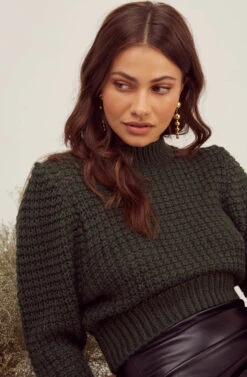 Kellie Mock Neck Sweater 33 Kellie Mock Neck Sweater -Astr The Label Shop FallSweaters 0823