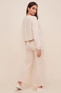 Knit Sweater And Pants Lounge Set -Astr The Label Shop LSET048 NATURAL 5