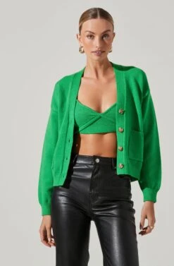 Knit Bra With Oversized Cardigan -Astr The Label Shop LT17319 SET KELLY 2