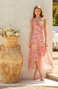 Camelia Floral Midi Dress -Astr The Label Shop MAY SummerWeddingRefresh 5.4 7321