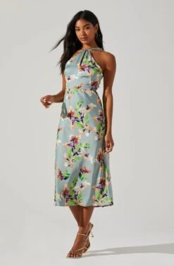 Sandrine Floral Halter Midi Dress -Astr The Label Shop MicrosoftTeams image 32