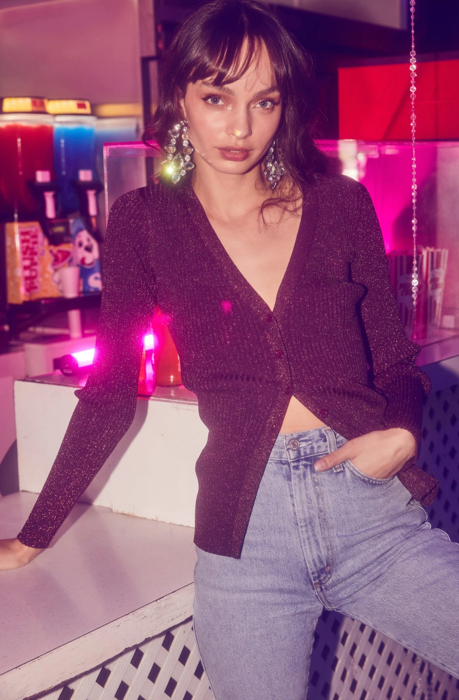 Maude Metallic Button Down Sweater 13 Maude Metallic Button Down Sweater - Image 11